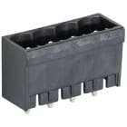 Wieland - embase droite PCB fermée  4 pôles séries 8113 s pas de 5,00mm sans marquage noir
