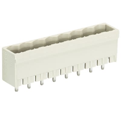 Wieland - embase droite PCB mâle fermée 8 pôles séries 8213 s pas de 5,08mm sans marquage