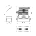 Wieland - adaptateur multipôles revos bas bas kl 16 4,0 50