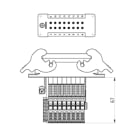 Wieland - adaptateur bornesbas gazshrb16 4,0 50-kit adaptateur multipôle