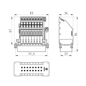 Wieland - adaptateur multipôles revos bas bas kr 16 4,0 50