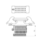 Wieland - multipole adaptor bas gazsnrb16 4,0 50-kit adaptateur multipôle
