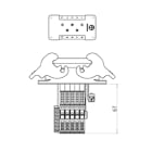 Wieland - adaptateur bornesbas gazshlb 3 4,0 64-kit adaptateur multipôle