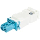 Wieland - connecteur GST15i2 femelle bleu pastel avec capot blanc