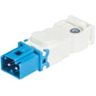 Wieland - connecteur GST15i2 mâle bleu clair avec capot blanc