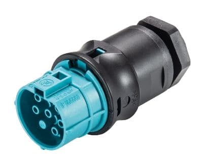 Wieland - Embase RST20i6 femelle à sertir M20 turquoise (ss les contacts)