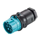 Wieland - Embase RST20i6 femelle à sertir M20 turquoise (ss les contacts)
