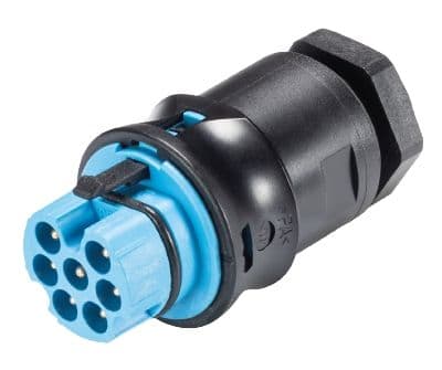Wieland - Embase RST20i7 mâle à vis M20 bleu clair + joints de contact