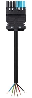 Wieland - Cordon GST18i6 6G1,5 HO5Z1Z1F 7m F/- noir/bleu ss halogène (Eca)