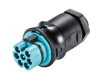 Wieland - Embase RST20i7 M20 mâle à vis turquoise