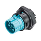 Wieland - Embase RST20i7 femelle à vis M32 turquoise (avec joint sur contacts)