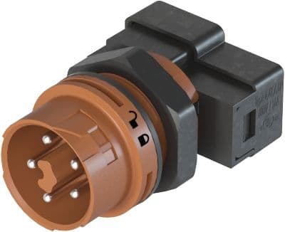 Wieland - Embase RST16i5 MOLA mâle à ressort marron avec joints sur chaque contacts