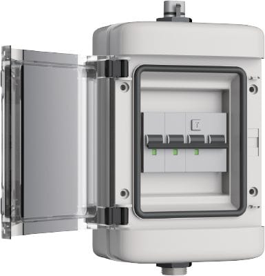 Wieland - Boite PVC 1E/1S RST25i5 avec protection tri FI C16A-6kA
