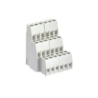 Wieland - connecteur PCB 6 pôles triple étage séries 8191 d sortie horizontale pas de 5,00