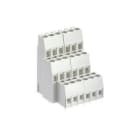 Wieland - connecteur PCB 6 pôles triple étage séries 8191 d sortie horizontale pas de 5,00