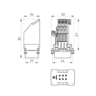 Wieland - adaptateur multipôles revos bas saf kl 6 2,5 50