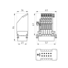 Wieland - adaptateur multipôles revos bas saf kl 10 2,5 50
