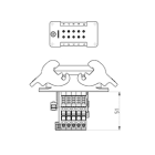 Wieland - adaptateur bornesbas gazsnrb10 4,0 50-kit adaptateur multipôle