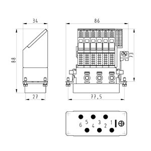 Wieland - indic. de fusion pow bas wr 6 6,0 69 ag-multipôle adaptateur