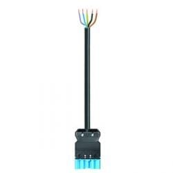 Wieland - cordon GST18i5 1m M/- 2,5² HO5Z1Z1F Bleu pastel ss halogène (Eca)