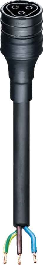 Wieland - cordon RST20i3 4m M/F 2,5² HO5VVF Vert (Eca)