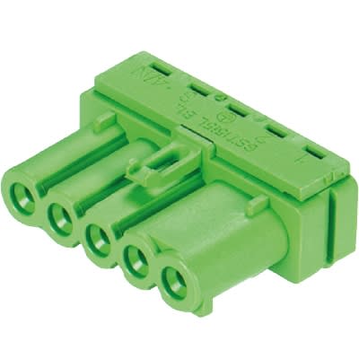 Wieland - connecteur GST15i5 à souder coudé vert