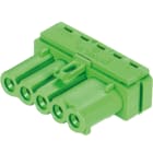 Wieland - connecteur GST15i5 à souder coudé vert