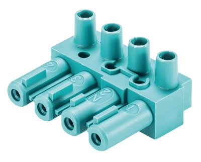 Wieland - connecteur GST18i4 femelle à vis Turquoise seul