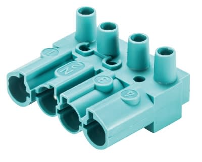 Wieland - connecteur GST18i4 mâle à vis Turquoise seul