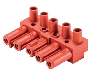 Wieland - connecteur GST18i5 femelle à vis Rouge tomate seul