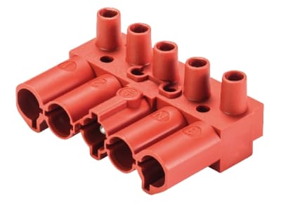 Wieland - Connecteur GST18i5 mâle à vis Rouge tomate seul