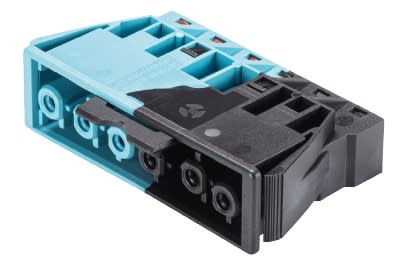 Wieland - embase GST18i6 femelle à ressort Noir/Bleu pastel