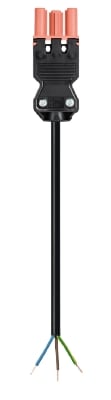 Wieland - cordon GST18i3 3m F/- 1,5² HO5VVF Rouge saumon (Eca)