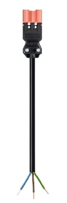 Wieland - cordon GST18i3 2m M/- 2,5² HO5Z1Z1F Rouge saumon ss halogène (Eca)