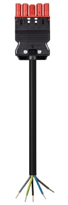 Wieland - cordon GST18i5 5m F/- 1,5² HO5VVF Rouge tomate (Eca)