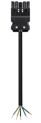 Wieland - cordon GST18i5 1,5m F/- 2,5² HO5Z1Z1F Noir ss halogène (Eca)