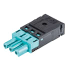 Wieland - connecteur GST18i3 femelle à ressort Turquoise