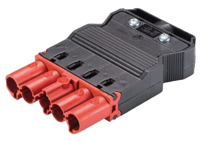 Wieland - connecteur GST18i5 mâle à vis Rouge tomate