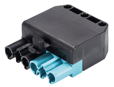 Wieland - connecteur GST18i6 mâle à vis Noir/Bleu capot haut