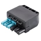 Wieland - connecteur GST18i6 femelle à vis Noir/Bleu capot haut