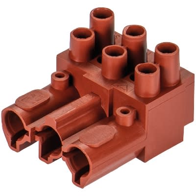 Wieland - connecteur ST18i3 femelle à vis double Marron