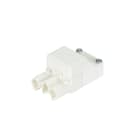 Wieland - connecteur ST18i3 femelle double monté avec serre-câble sans verrouillage blanc