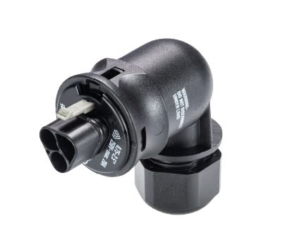 Wieland - connecteur RST20i2 coudé mâle à ressort 6-10mm Noir