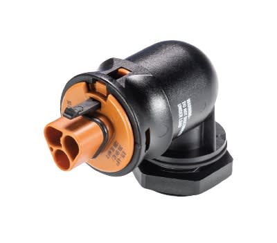 Wieland - embase RST20i2 coudé M25 mâle à vis Marron