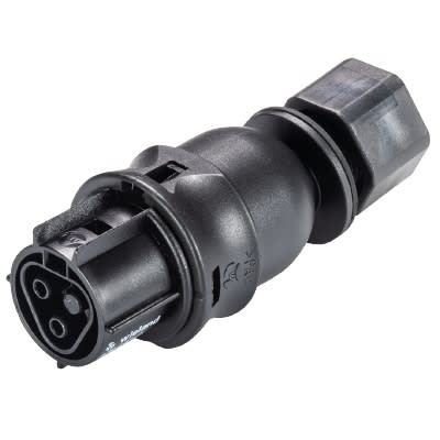 Wieland - embase RST20i2 coudé 7° M16 femelle à vis Noir