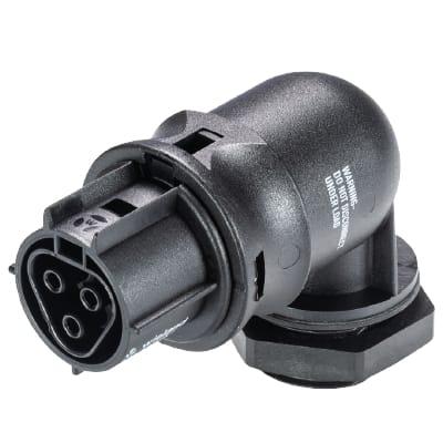 Wieland - embase RST20i3 coudé femelle M25 à ressort Noir