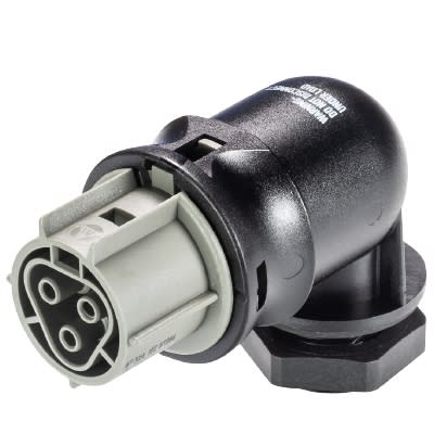 Wieland - embase RST25i3 coudé femelle M20 à vis Gris