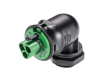 Wieland - embase RST20i3 coudé mâle M25 à ressort Vert