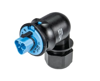 Wieland - connecteur RST20i3 coudé mâle à vis 10-14mm Bleu