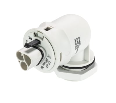 Wieland - embase RST20i3 coudé mâle M25 à vis Gris clair